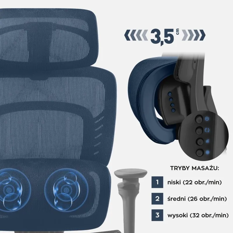 Visioner 8.3 Black Office Chair with Massage – view 3