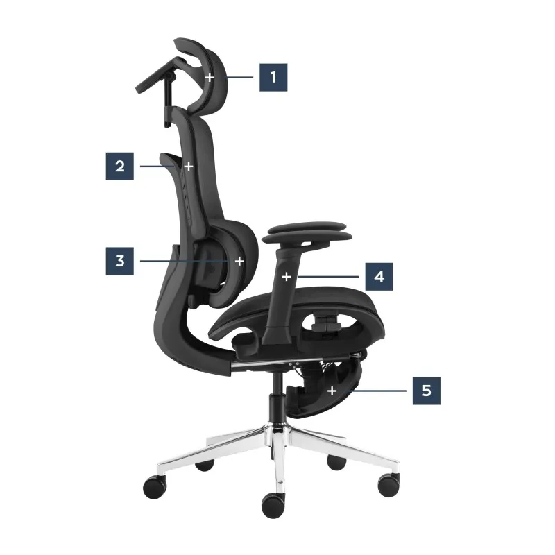 Visioner 8.3 Black Office Chair with Massage – view 15