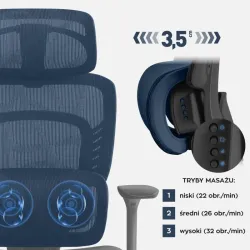 Visioner 6.1 Black Office Chair with Massage – view 2