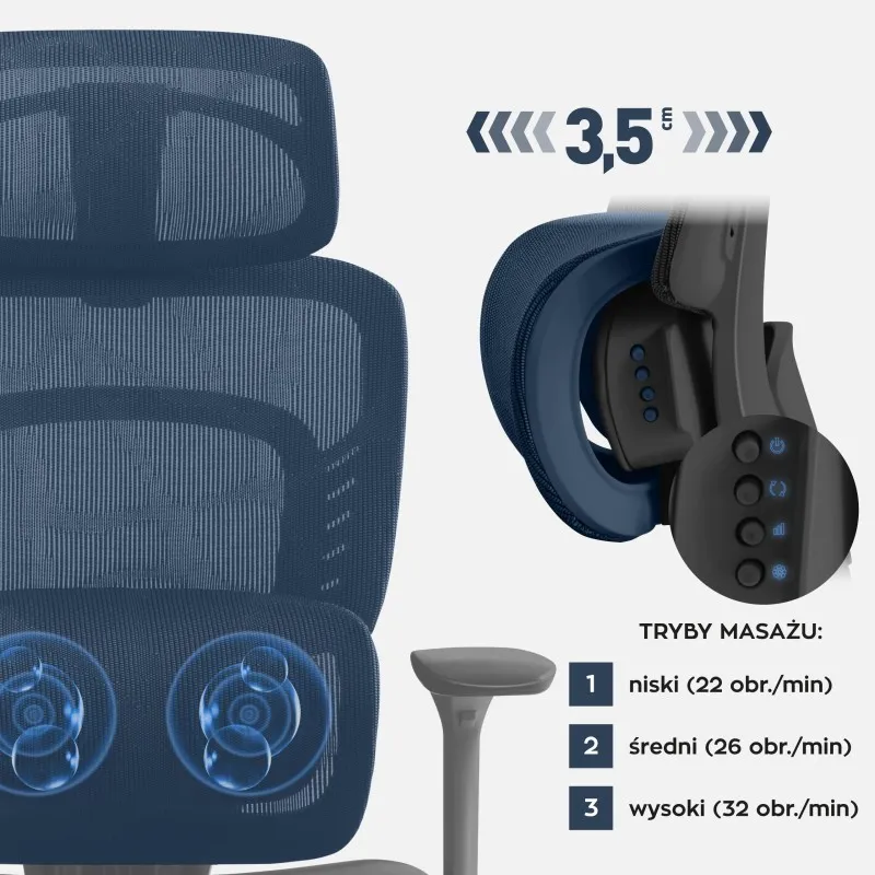 Visioner 6.1 Black Office Chair with Massage – view 2