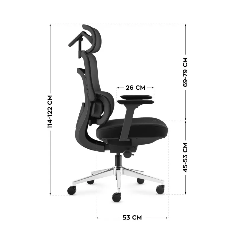 Visioner 6.1 Black Office Chair with Massage – view 8