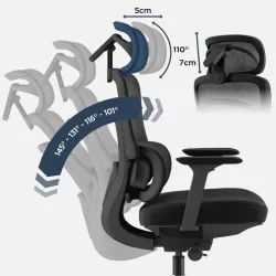 Visioner 6.1 Black Office Chair with Massage – view 9