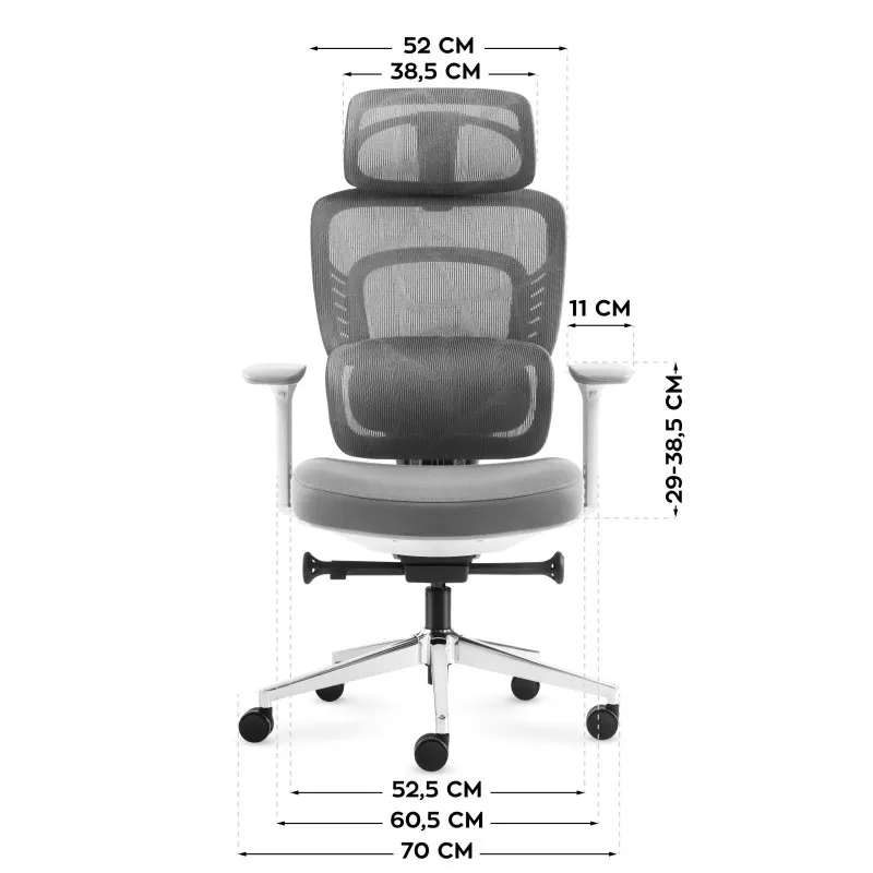 Visioner 6.1 Grey Office Chair with Massage 7
