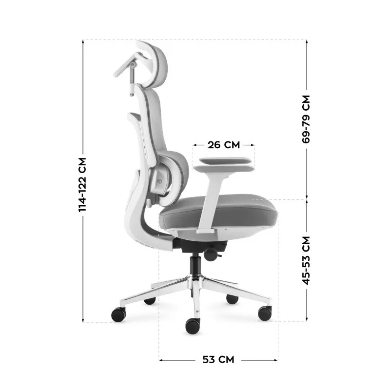 Visioner 6.1 Grey Office Chair with Massage 8
