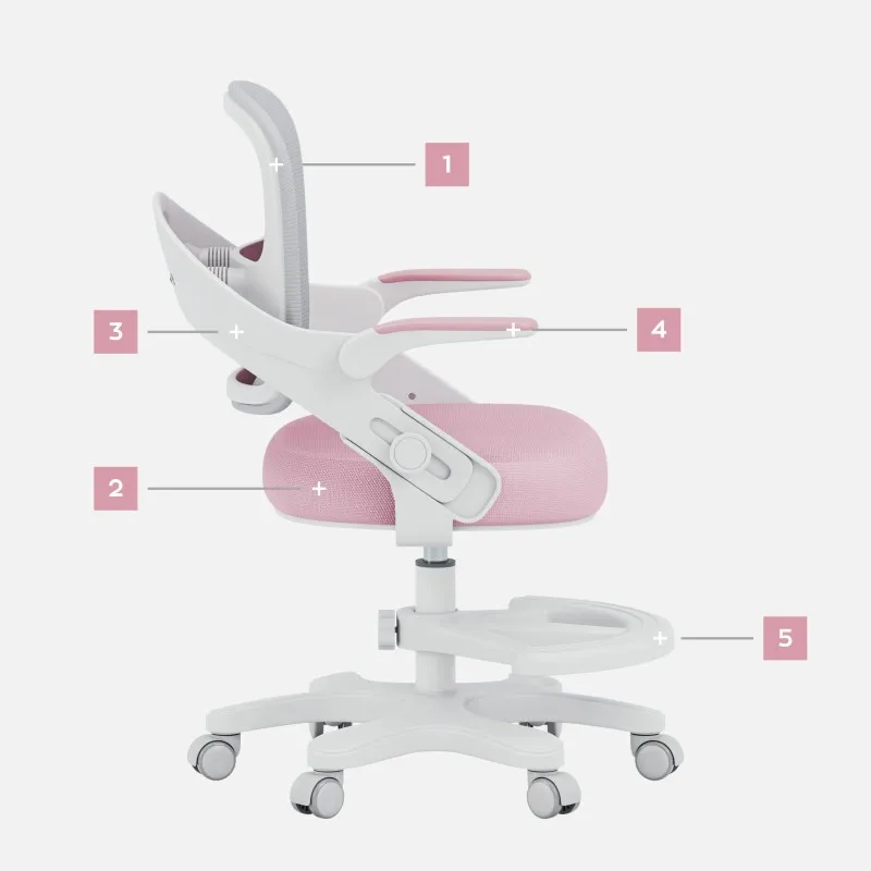 Mark Adler Junior 4.3 Office Chair for Children Pink-Grey – view 16