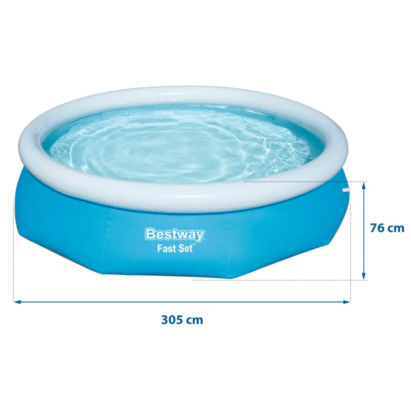 Blue easy set pool 305 x 76 cm perfect for garden use