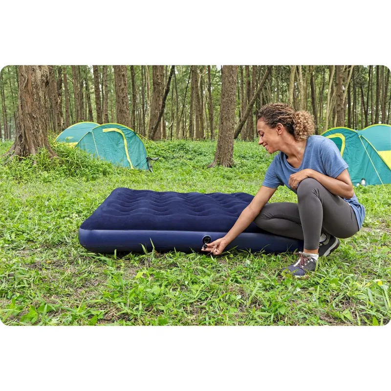 Comfortable blue inflatable airbed 191x137 cm Bestway 67002