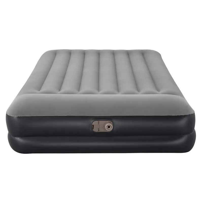 Double inflatable airbed in blue for bedroom use