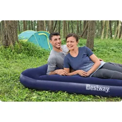 Double inflatable airbed 191x137x28 cm, practical for home use