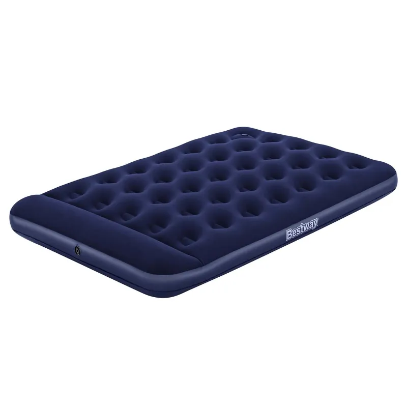 Inflatable airbed with comfortable cover, perfect for bedrooms or guest rooms