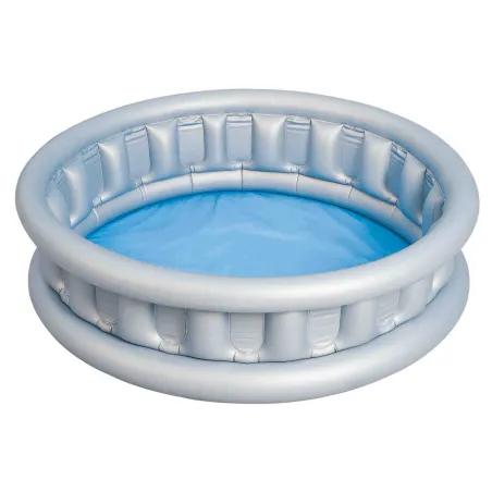 Inflatable pool in spaceship design, perfect for summer fun
