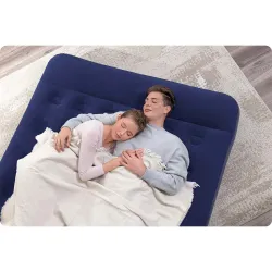 Inflatable airbed 203x152x28 cm in blue, perfect for camping, Bestway 67226