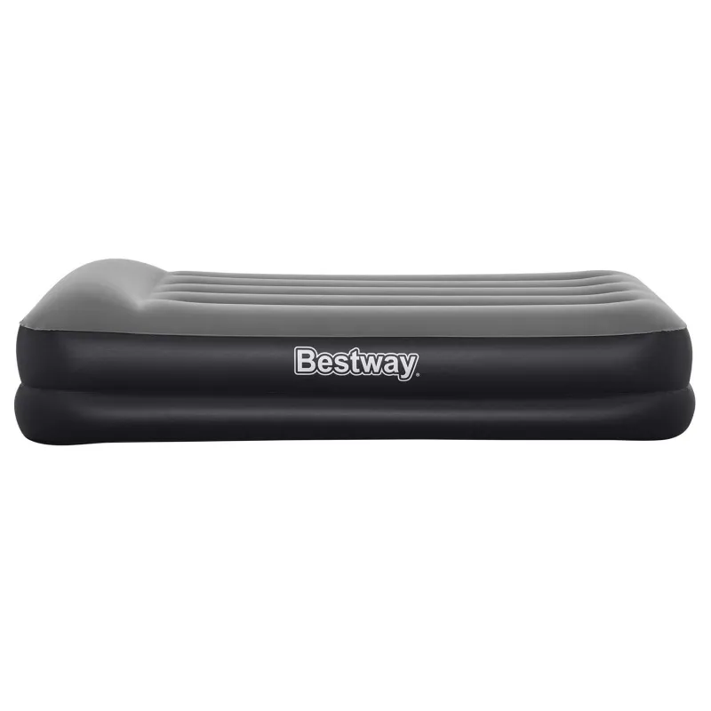 Inflatable airbed with soft-touch cover, great for bedroom use