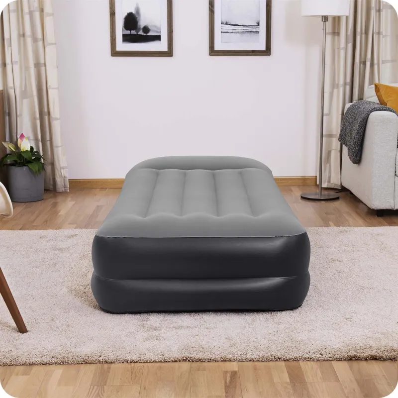 Inflatable airbed perfect for trips, easy to transport and store