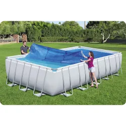 Solar cover for pools, stylish blue color, durable material