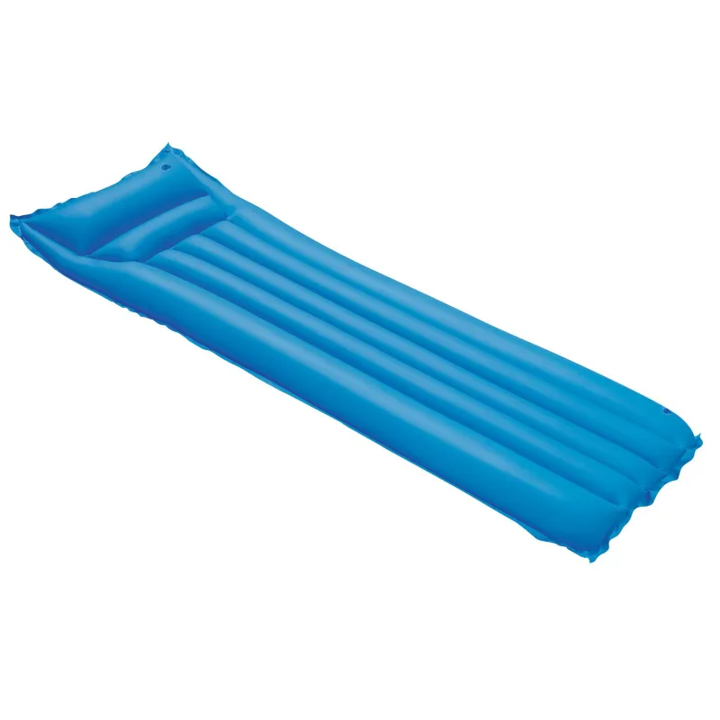 Comfortable blue beach airbed 183 x 69 cm for summer fun