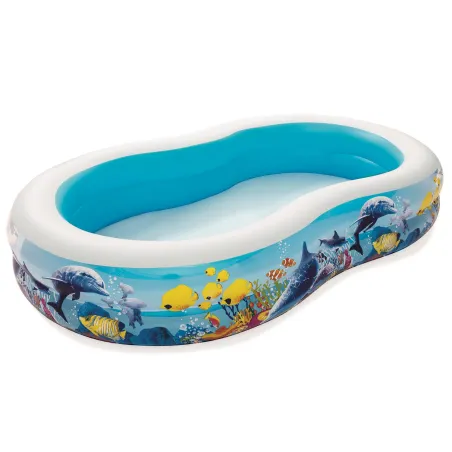 Inflatable pool with fish design, 262 x 157 x 46 cm, perfect for summer fun