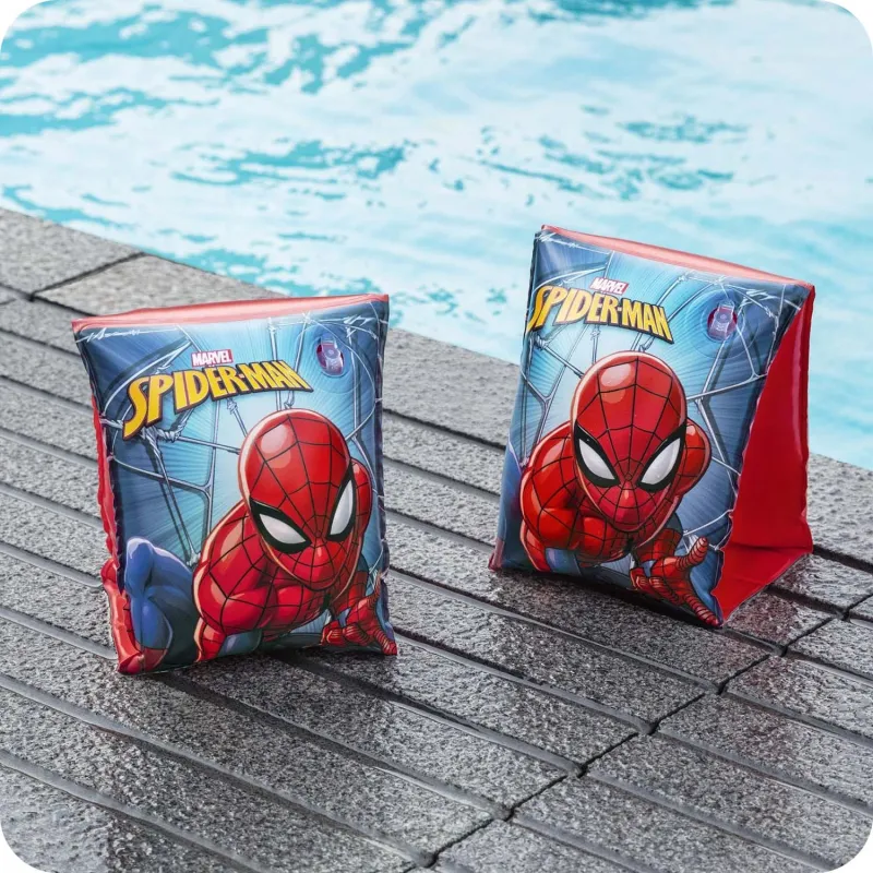 Spiderman arm bands in superhero style, perfect for the pool