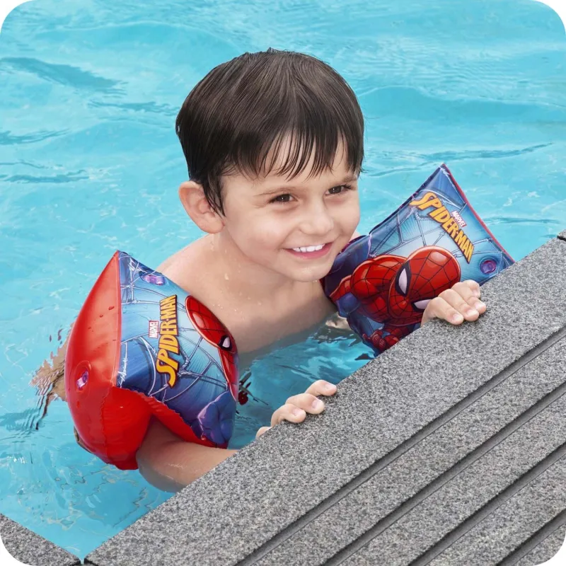 Spiderman arm bands made from durable material for safety