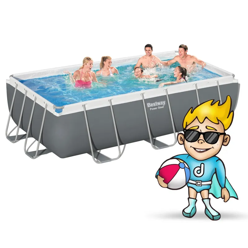 Stylish 11-in-1 frame pool 404 x 201 x 100 cm, perfect for outdoor relaxation