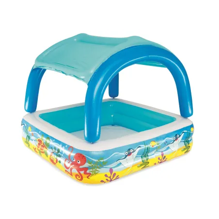 Children's pool with roof 140 x 140 cm, perfect for outdoor fun