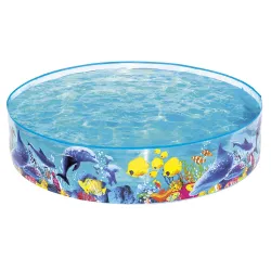 Garden pool with fish pattern 183 x 38 cm, perfect for outdoor fun