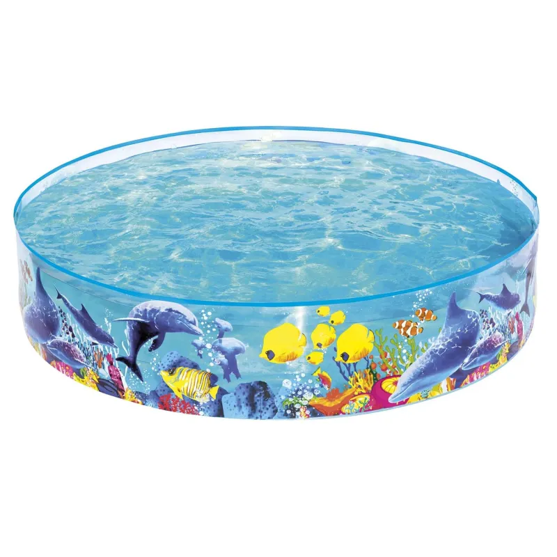 Garden pool with fish pattern 183 x 38 cm, perfect for outdoor fun