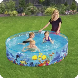 Durable garden pool made from strong material, resistant to damage