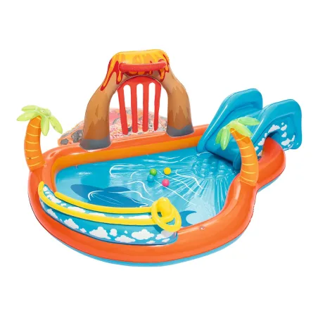 Inflatable Play Center Lava Lagoon 265 x 265 x 104 cm, vibrant water playground for kids