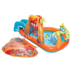 Lava Lagoon inflatable play center, bright colors, perfect for outdoor fun