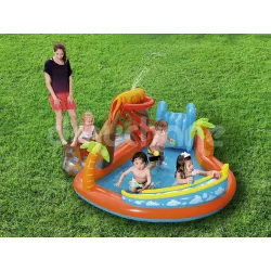 Lava Lagoon inflatable play center made of durable material, safe for children