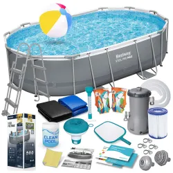 Bestway 56448 Garden Frame Pool 488 x 305 x 107 cm 18-in-1