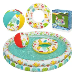 3in1 Children's Pool 122 x 20 cm + Ring + Ball Bestway 51124