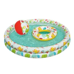 Children's pool in blue, perfect for outdoor fun in the garden