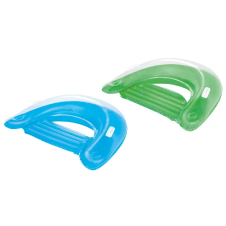 Inflatable swimming chair with drink holders, green, water toy for relaxation