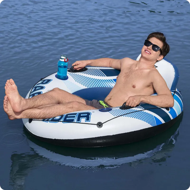 Colorful Rapid Rider swimming ring, great for pool and beach outings