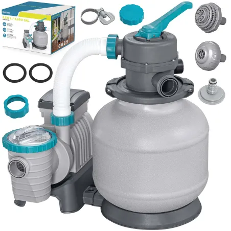 Bestway 58499 sand pump 8327 l/h for pools, efficient water filtration