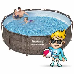 Modern garden frame pool 366 x 100 cm for summer enjoyment