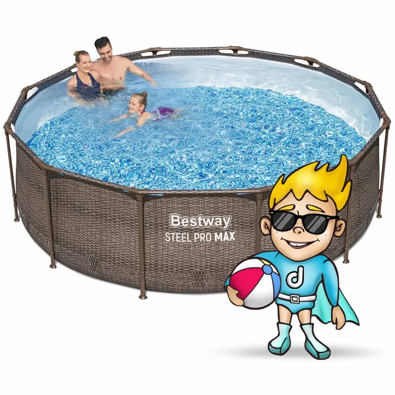 Modern garden frame pool 366 x 100 cm for summer enjoyment