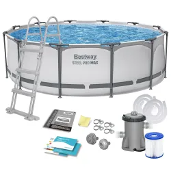 10-in-1 frame pool 366 x 100 cm, perfect for summer fun in the garden
