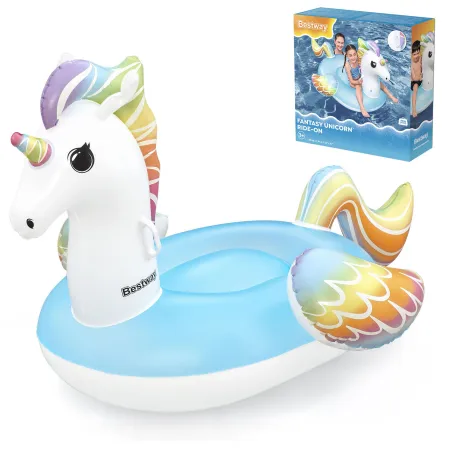 Inflatable unicorn 155 x 119 cm, colorful water toy