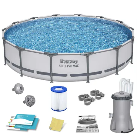 Garden frame pool 427 x 84 cm with 9-in-1 set, perfect for outdoor fun
