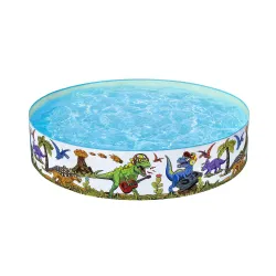 Colorful dinosaur children's pool 183 x 38 cm perfect for garden fun