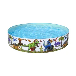 Dinosaur design in inflatable children's pool 183 x 38 cm made of soft PVC