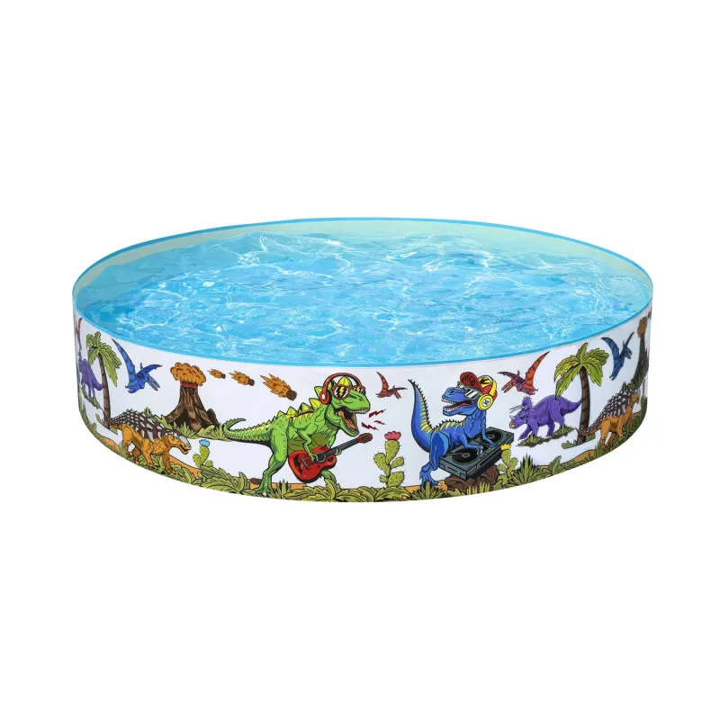 Dinosaur design in inflatable children's pool 183 x 38 cm made of soft PVC