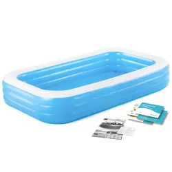 Colorful inflatable pool for kids, perfect for the garden or terrace