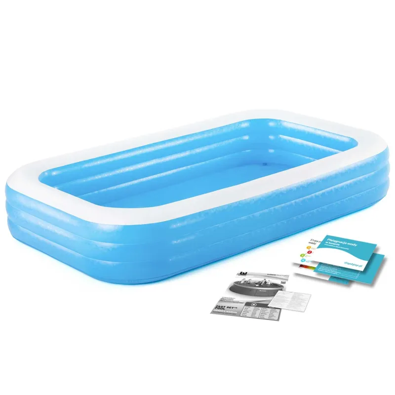 Colorful inflatable pool for kids, perfect for the garden or terrace