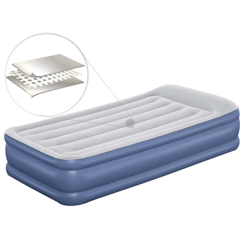 Comfortable inflatable airbed for two, perfect for overnight stays