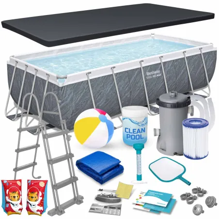 Bestway 404 x 201 x 100 cm garden frame pool, perfect for summer fun, model 56721