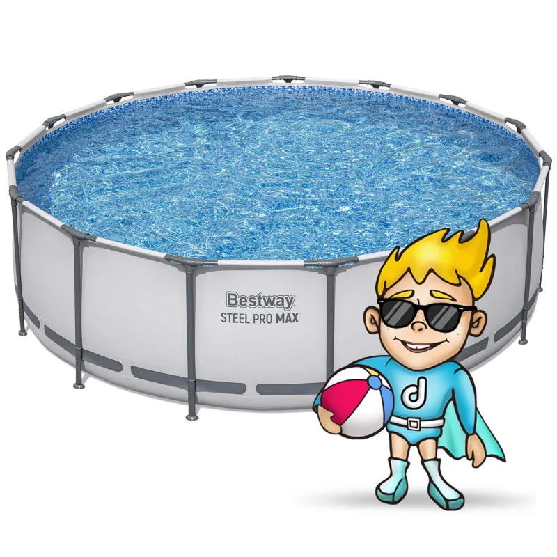 Round frame pool, spacious and comfortable for summer garden activities